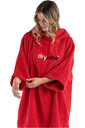 2023 Dryrobe Organic Cotton Hooded Towel Change Robe / Poncho V3 DOCTV3 - Red